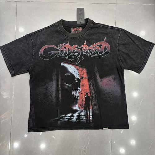 GODSPEED Gothic Flame Graphic Vintage T-Shirt
