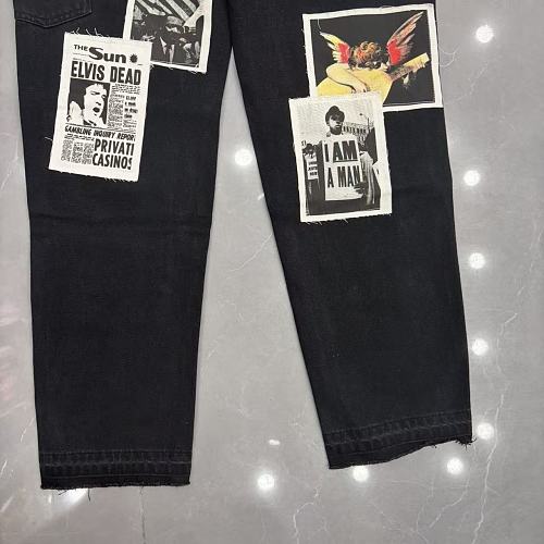 MIXED EMOTION Patchwork Graphic Carpenter Jeans