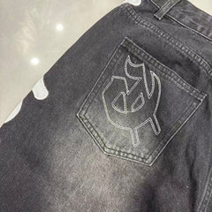 GODSPEED Distressed Graphic Denim Shorts