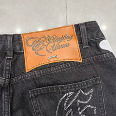 GODSPEED Distressed Graphic Denim Shorts