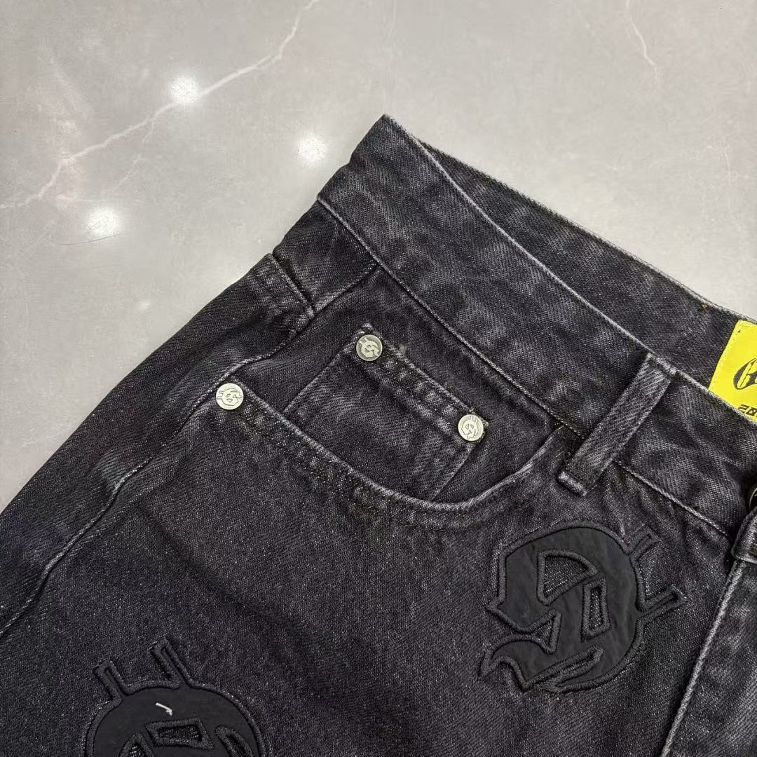 GODSPEED Graphic Patchwork Denim Shorts