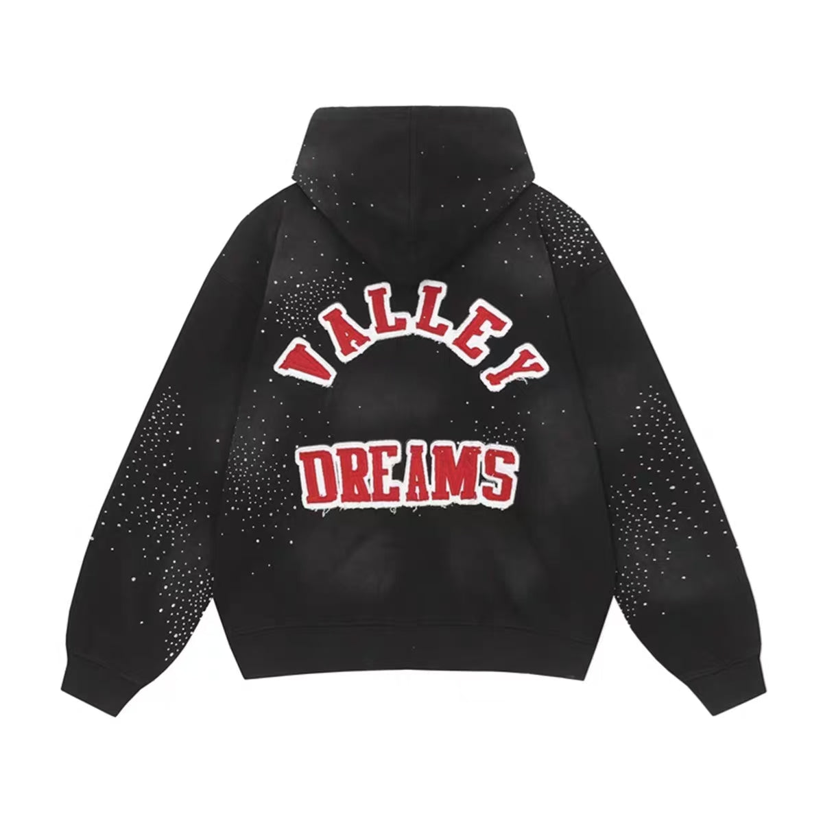 Vale Forever Black Star Dust Graphic Zip-Up Hoodie