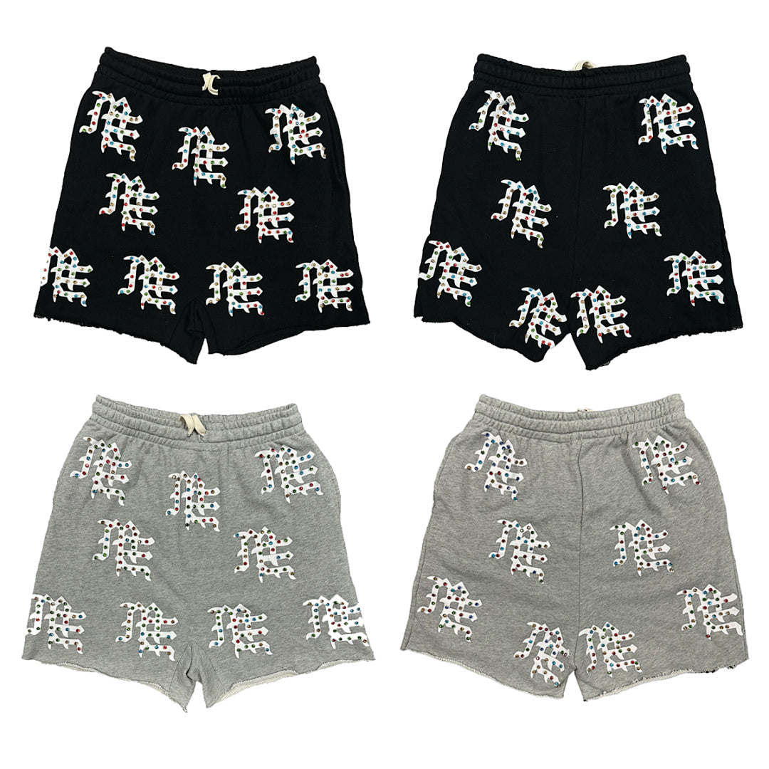 MIXED EMOTION Script Graphic Casual Shorts