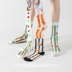 Whimsical Food Animal Crew Socks
