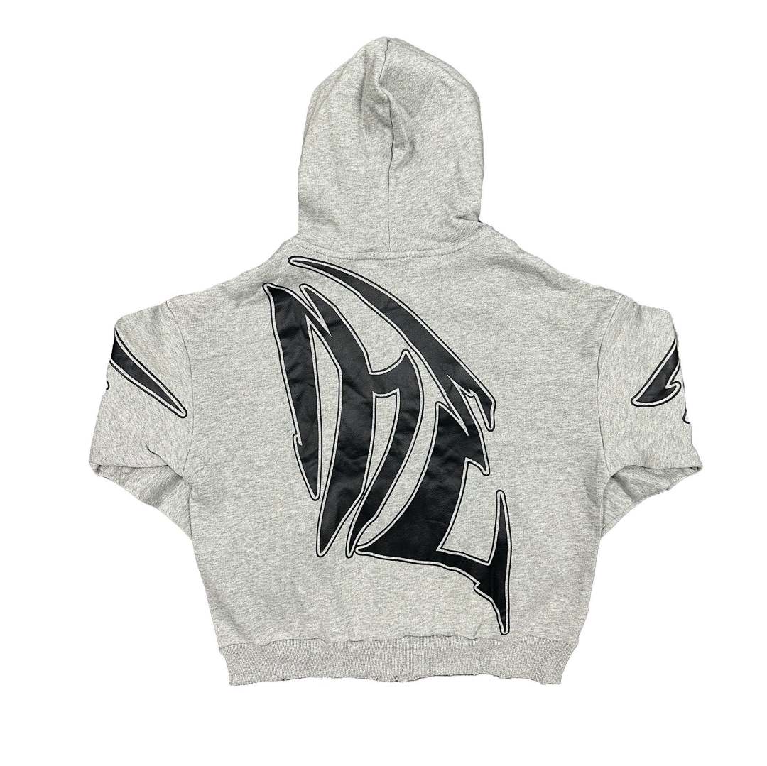 MIXED EMOTION Graphic Sleeve Zip-Up Hoodie