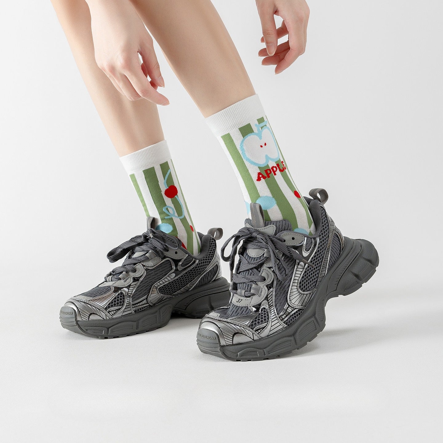 Whimsical Food Animal Crew Socks