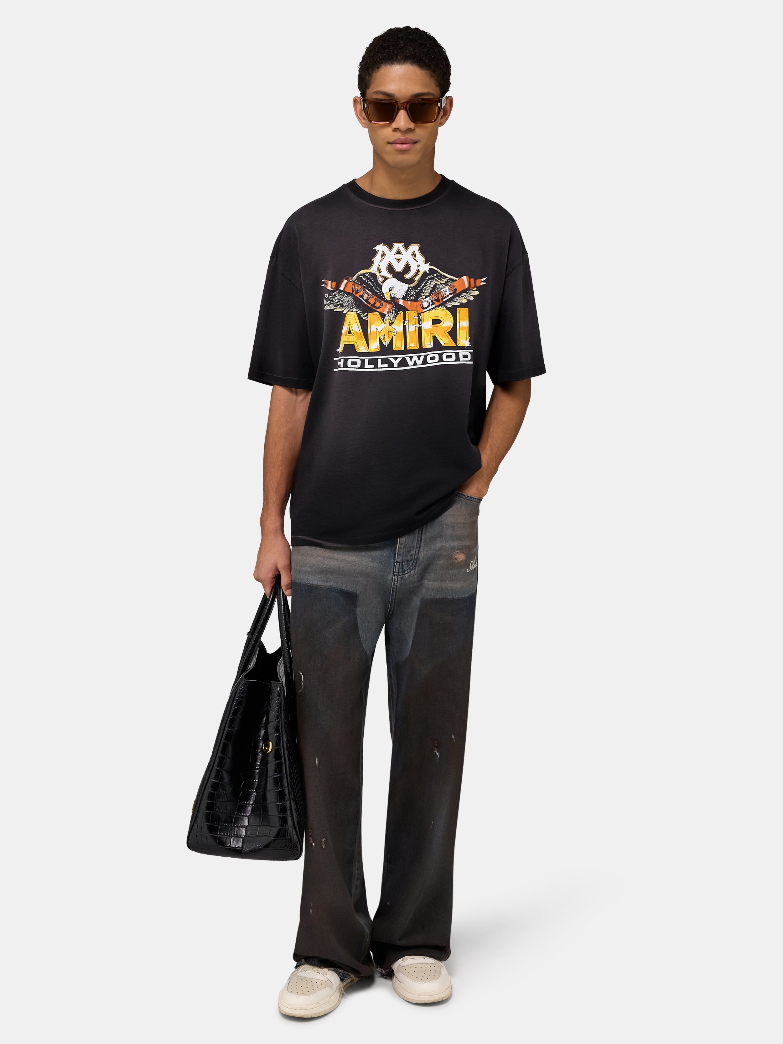 MA EAGLE OVERSIZED TEE - Black