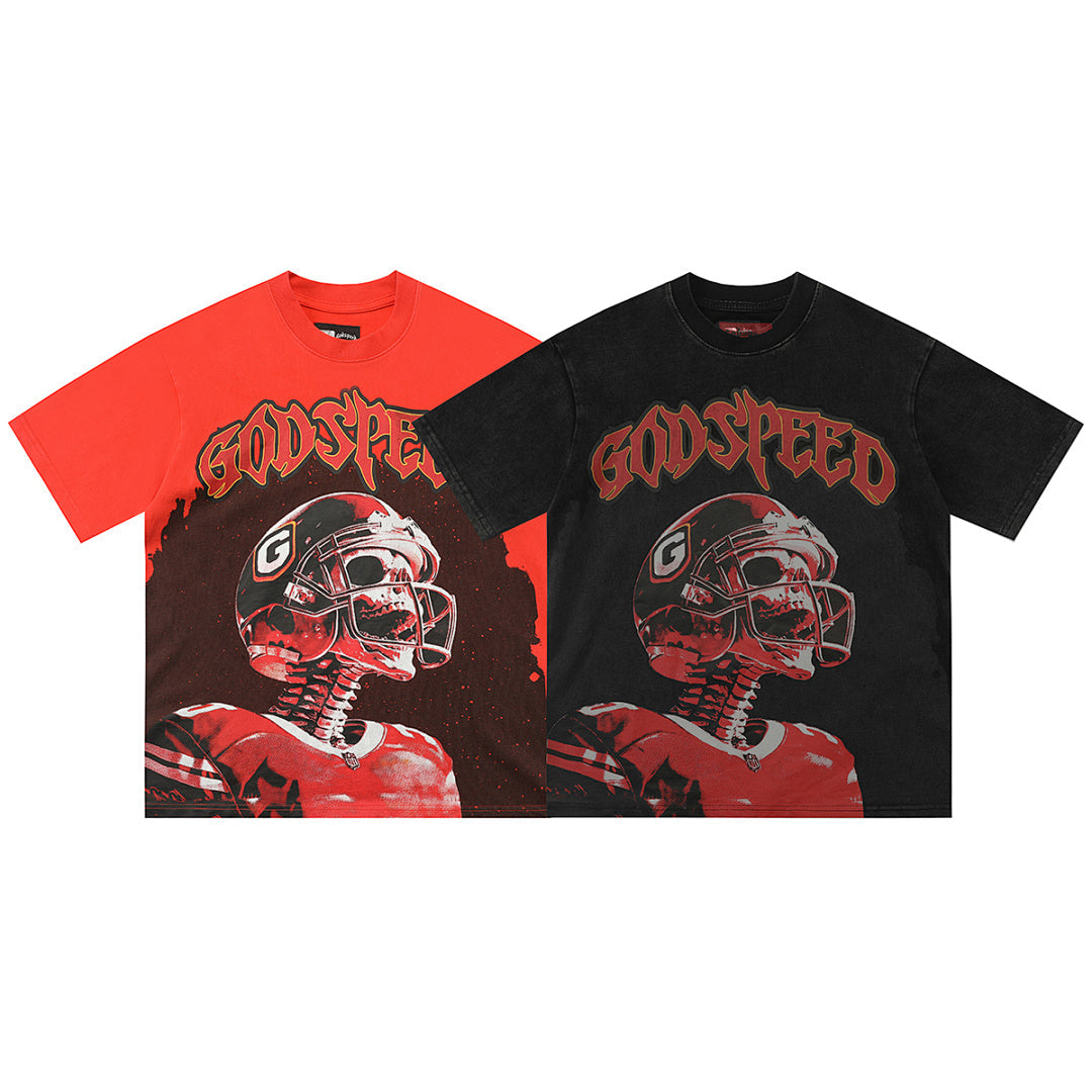 GODSPEED Classic Skull Rider Graphic T-Shirt