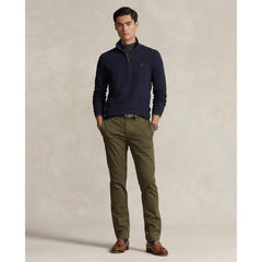 Polo Ralph Lauren - Mesh-Knit Cotton Quarter-Zip Sweater - Navy Heather