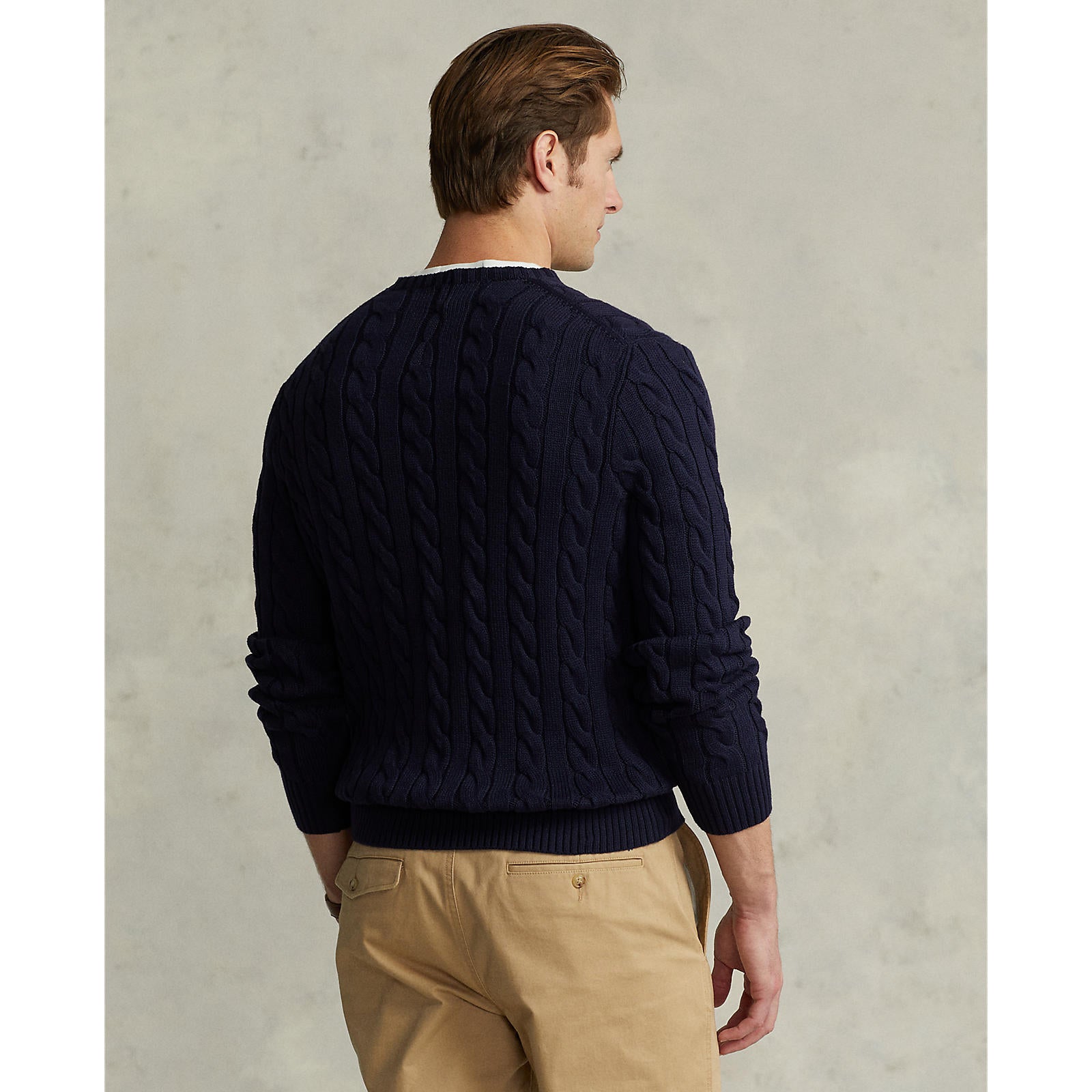 Polo Ralph Lauren - Cotton Cable Knit Crewneck Sweater - Navy