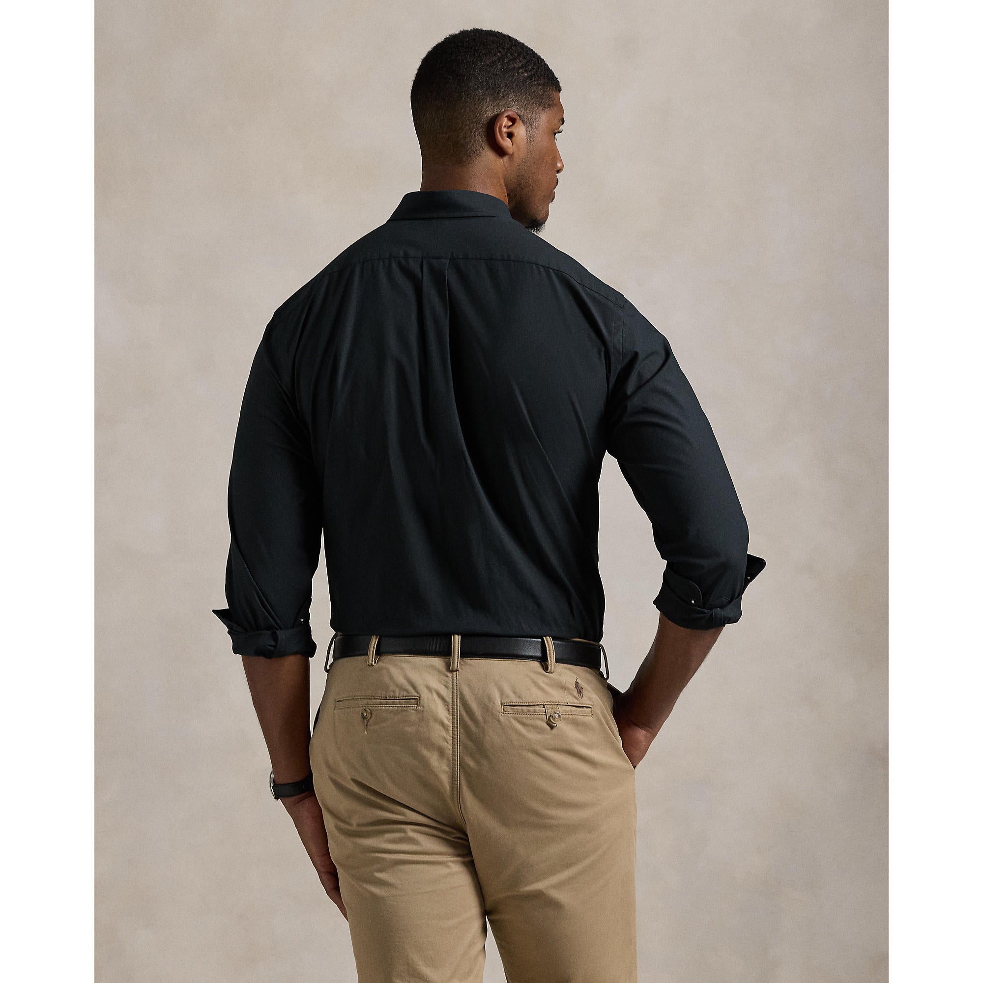 Polo Ralph Lauren - Poplin Stretch Shirt - Big & Tall Sizes - Black