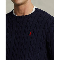 Polo Ralph Lauren - Cotton Cable Knit Crewneck Sweater - Navy
