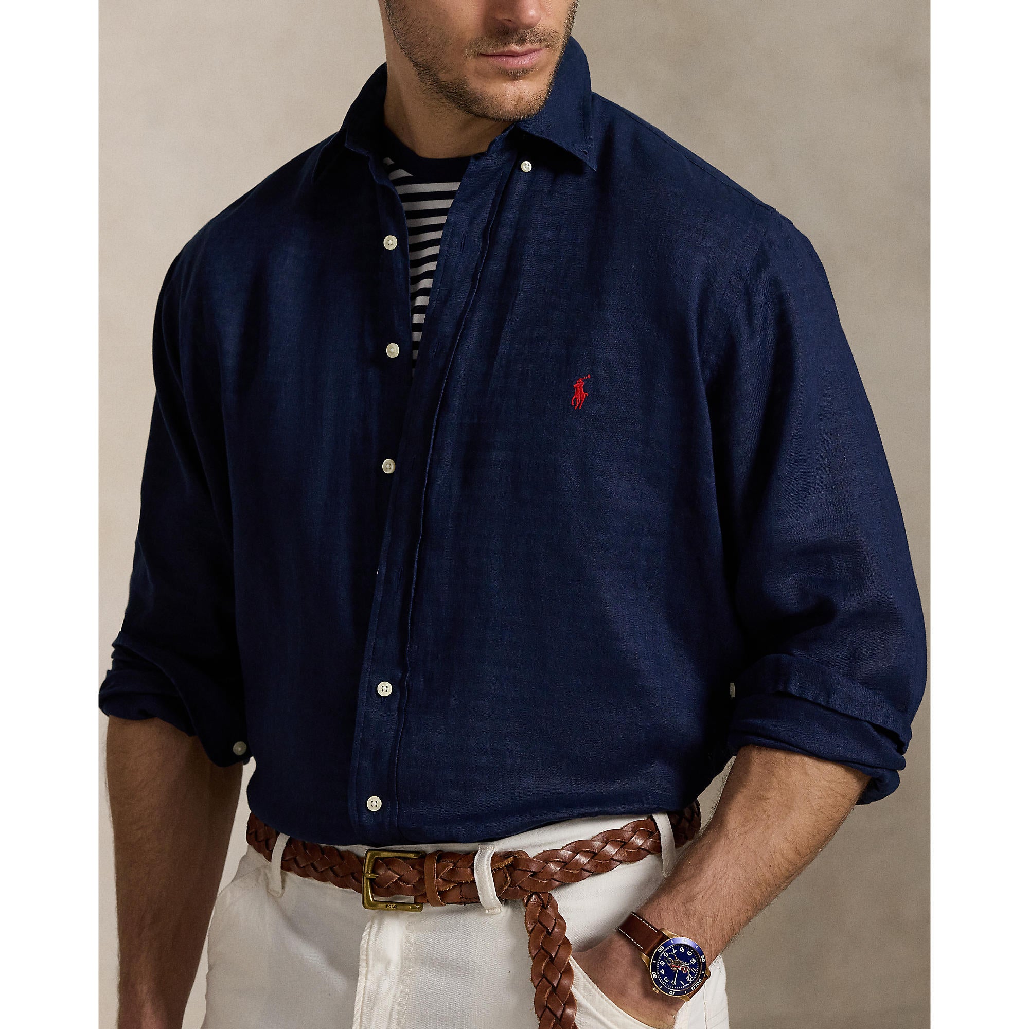 Polo Ralph Lauren - Linen Shirt - Big & Tall Sizes - Newport Navy