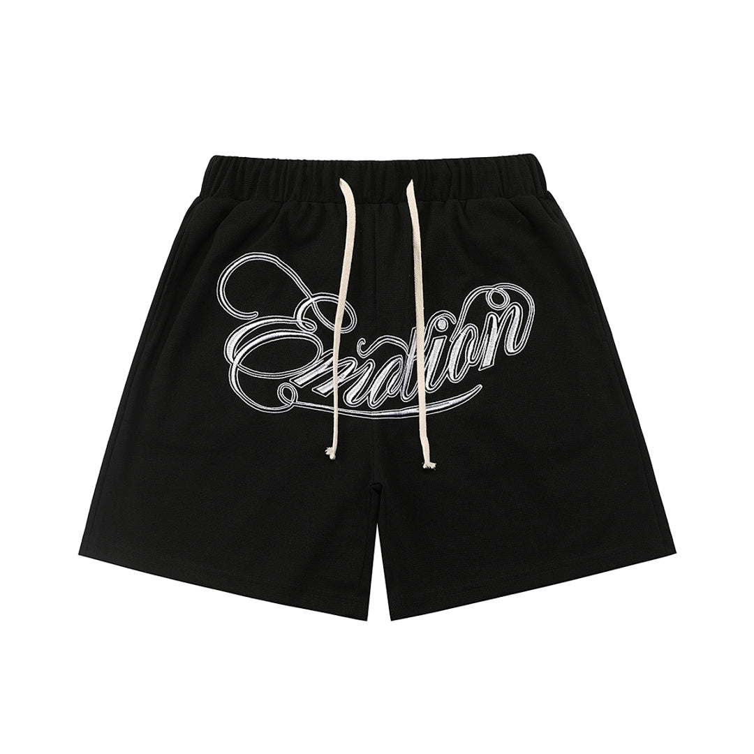 MIXED EMOTION Script Graphic Casual Shorts