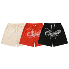 MIXED EMOTION Script Graphic Casual Shorts