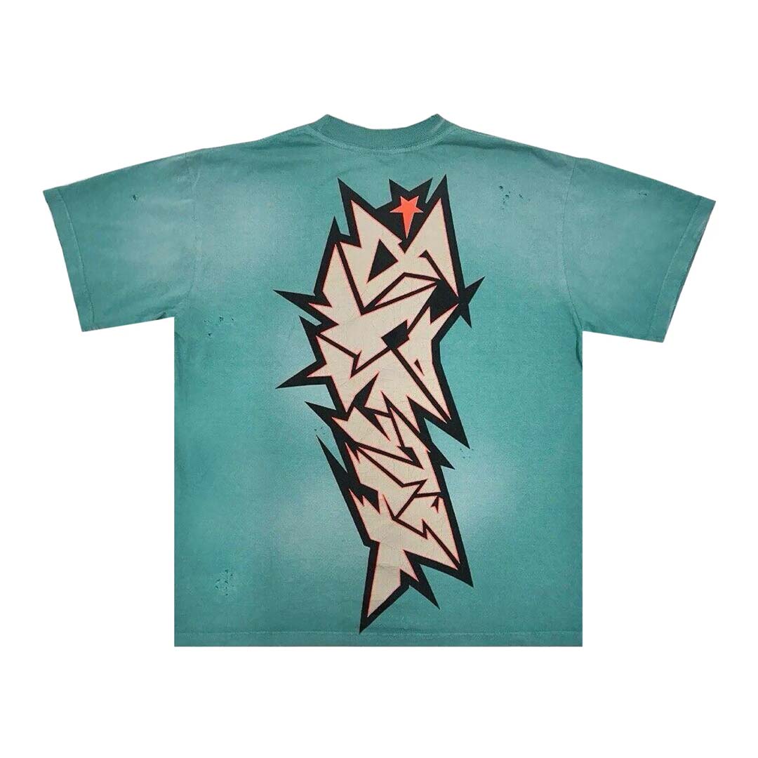 Hellstar Crack Print Tee 'Green'