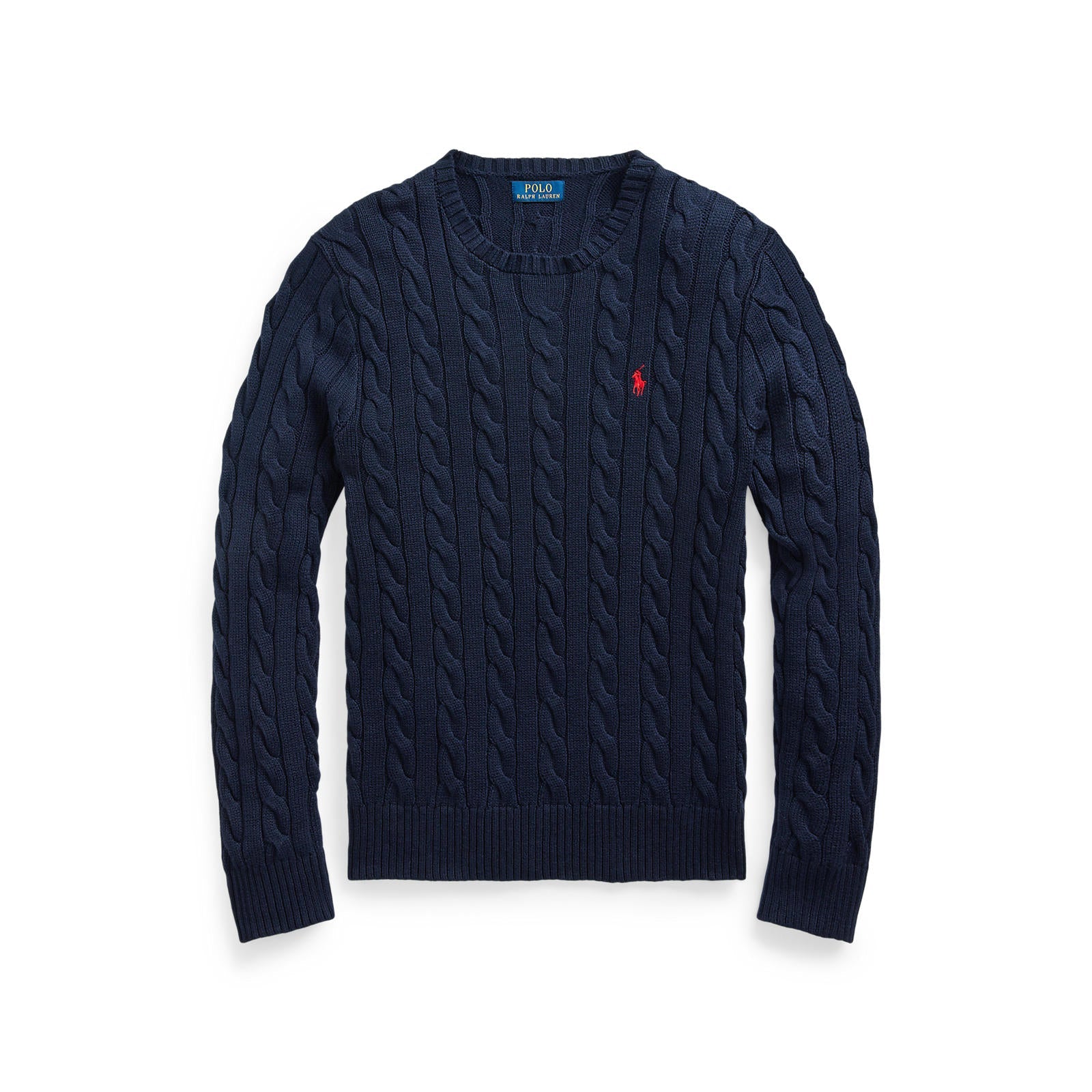 Polo Ralph Lauren - Cotton Cable Knit Crewneck Sweater - Navy