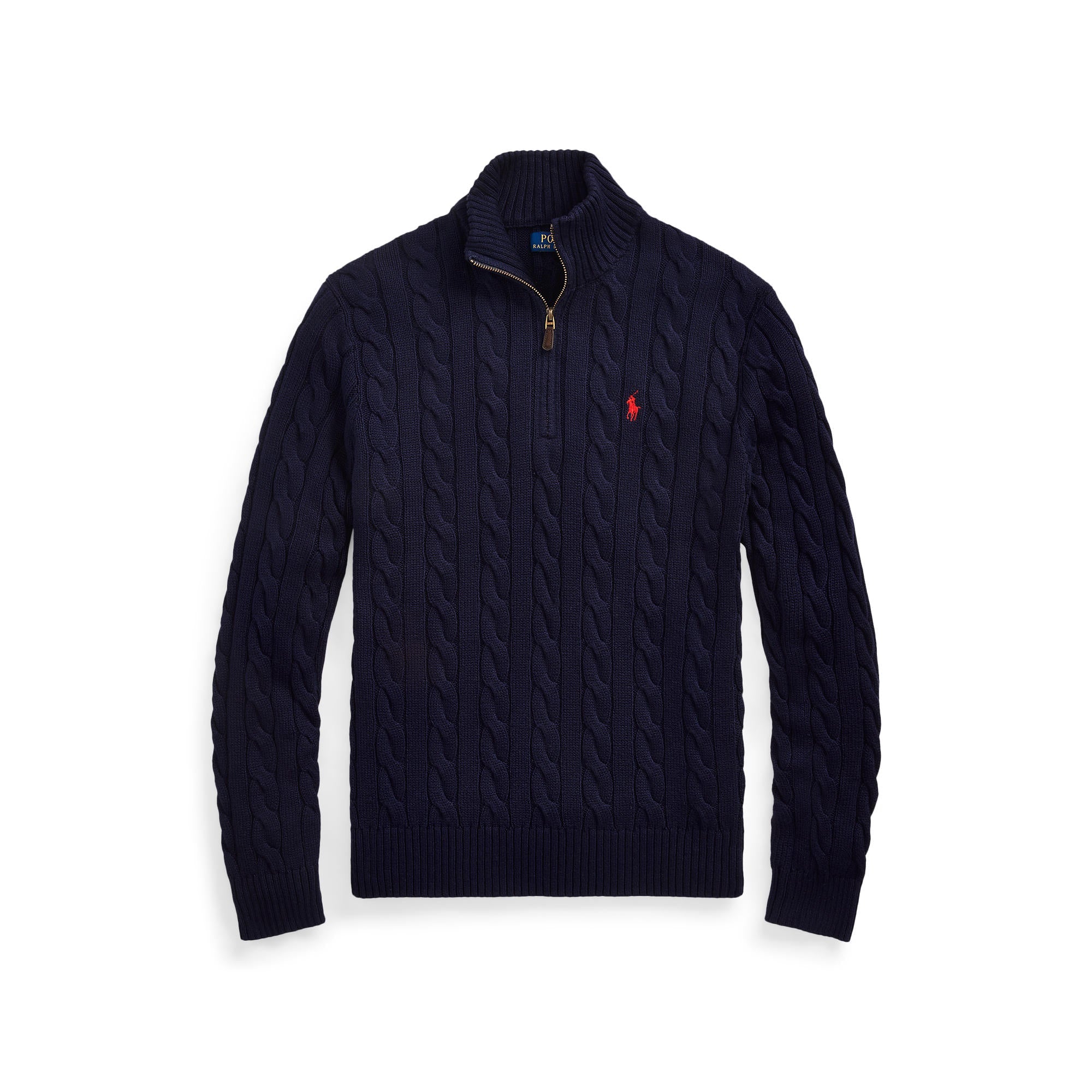 Polo Ralph Lauren - Cable Knit Quarter Zip Sweater - Hunter Navy