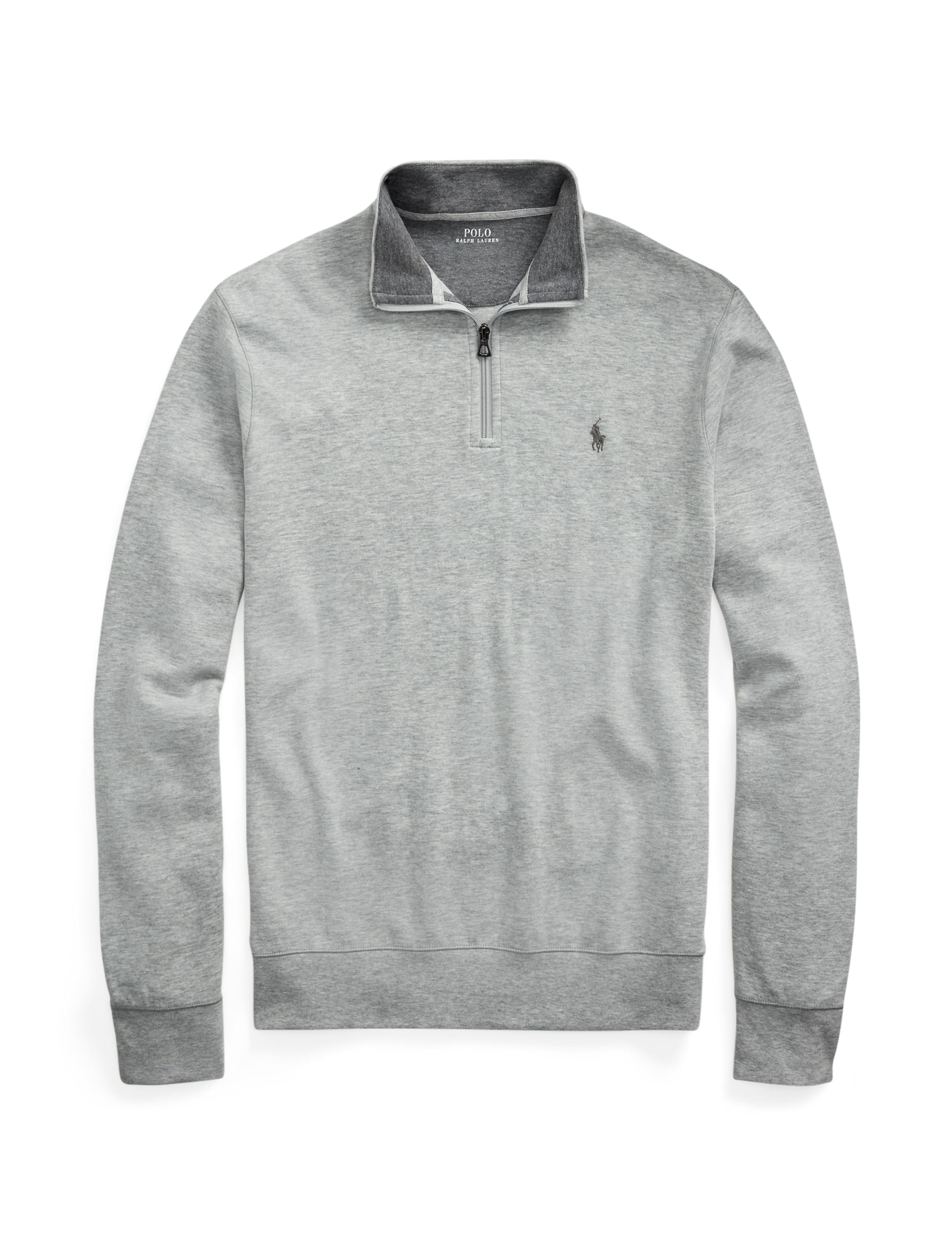 Polo Ralph Lauren - Luxury Jersey Quarter Zip Sweatshirt - Andover Heather