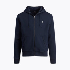Ralph Lauren Doppelstrick-Kapuzenpullover mit durchgehendem Reißverschluss
