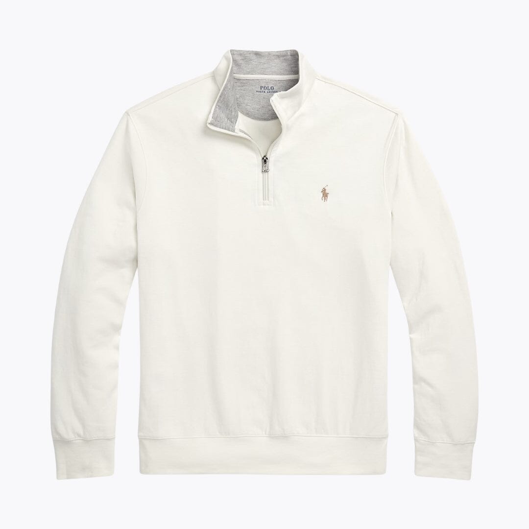Ralph Lauren Luxus-Jersey-Pullover mit Viertelreißverschluss