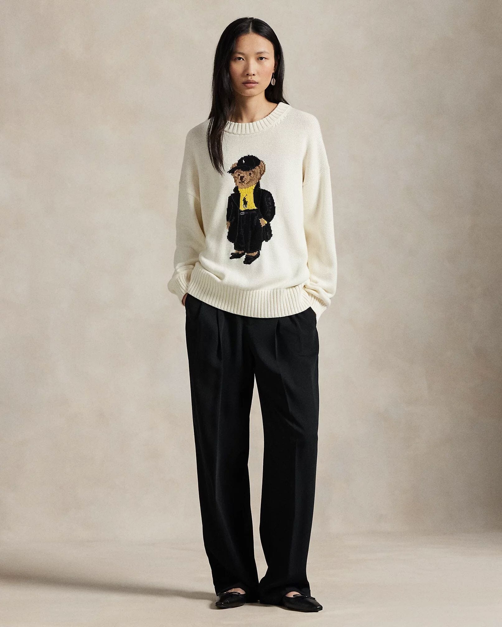 Ralph Lauren Polo Bear Baumwollpullover mit Rundhalsausschnitt