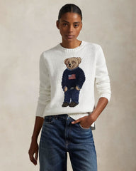 Ralph Lauren Polo Bear Rundhalspullover aus Leinen-Baumwolle